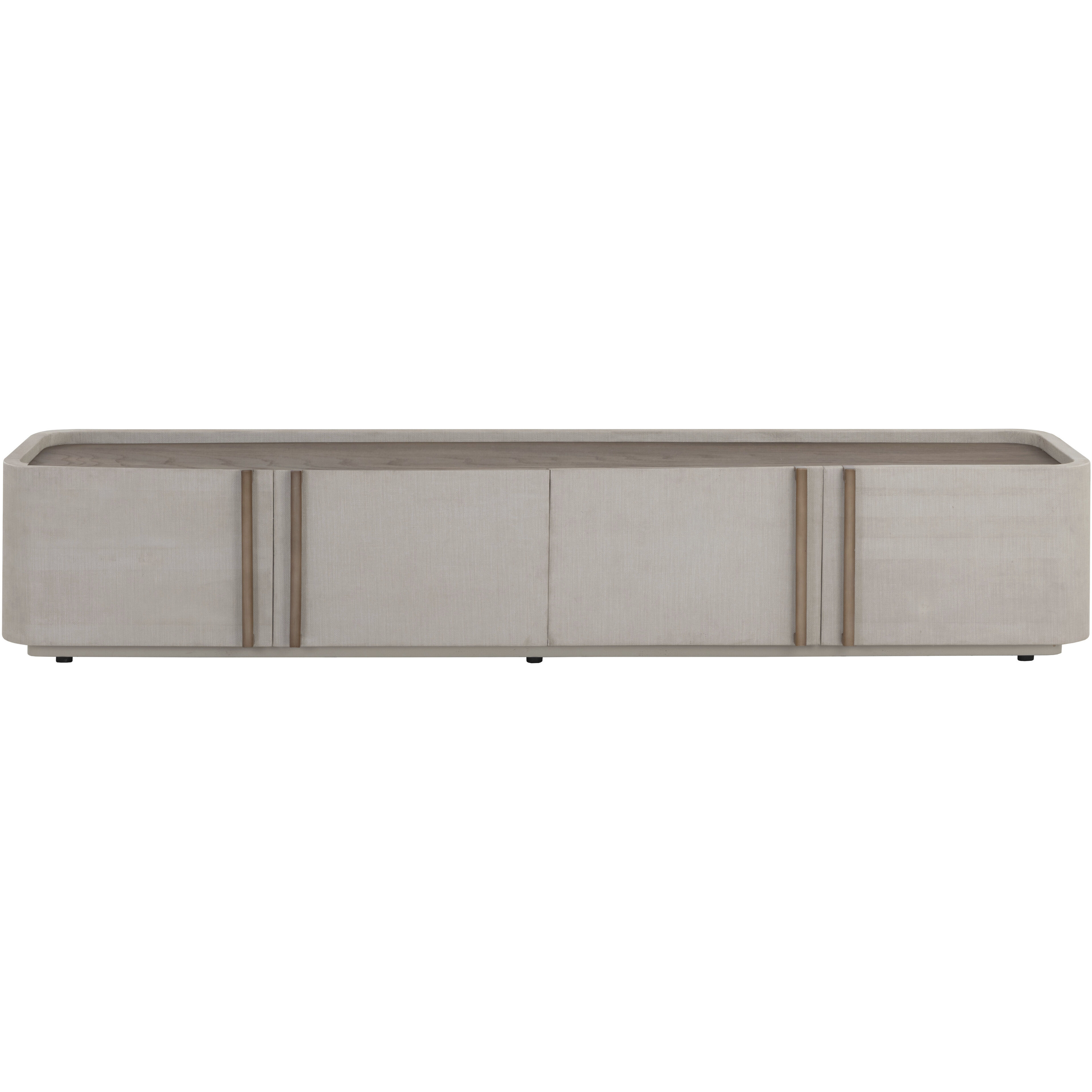 Jamille 80 inch Cream Media Console & Cabinet
